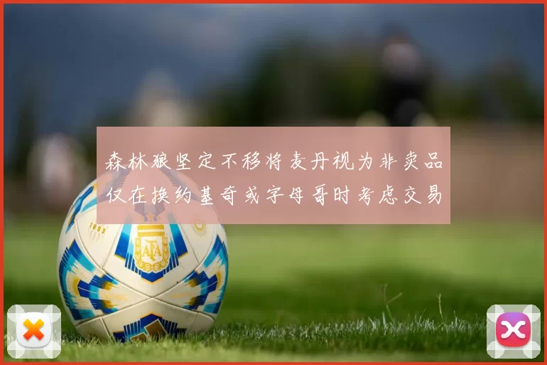 森林狼坚定不移将麦丹视为非卖品仅在换约基奇或字母哥时考虑交易